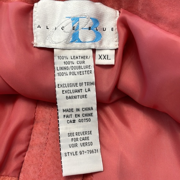 Vintage Alice Blue, Leather Pants, Rose/Pink SZ XXL - Picture 4 of 7